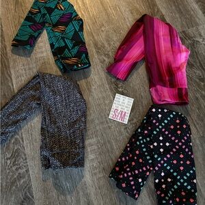 Lularoe kids leggings small med 4 pk new with tag